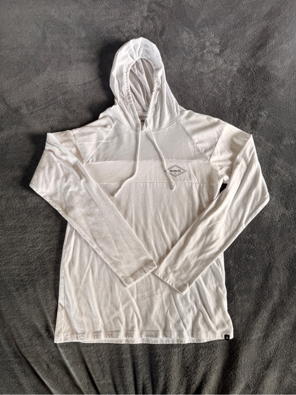 Katin White Long-Sleeve Hooded Crewneck